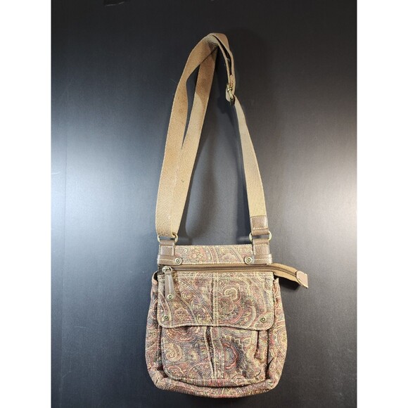 Fossil Handbags - vintage Fossil paisley tapestry fabric crossbody shoulder bag